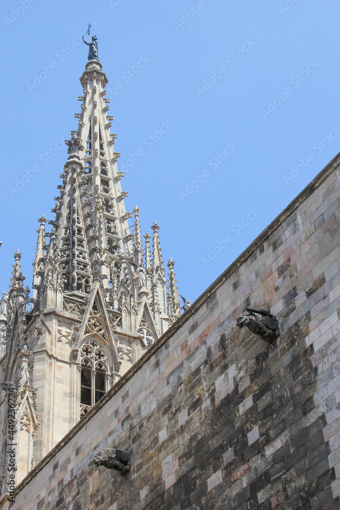 Barcelona Gothic Cathedral in the city center