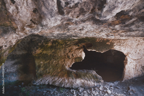 Cave-monastery, catacomb, crypt, sepulchre photo