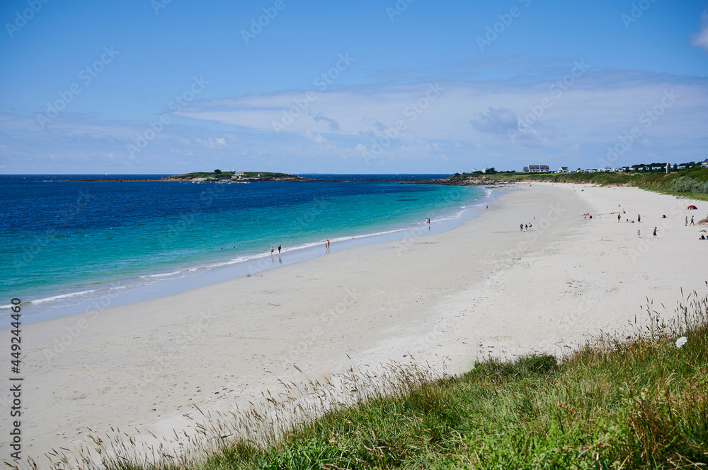 wide Tahiti beach in Nevez, Brittany, France