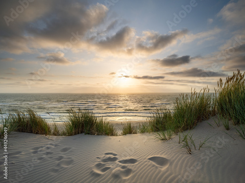 Sunset at the dune beach photo