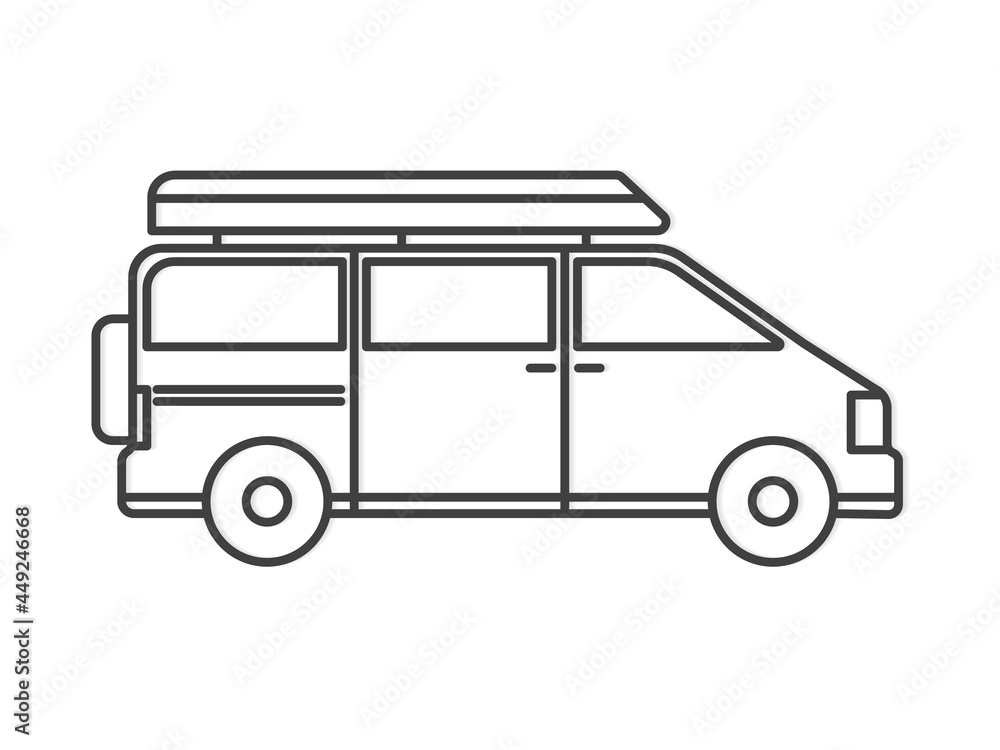 travel vacation campervan icon- vector illustration
