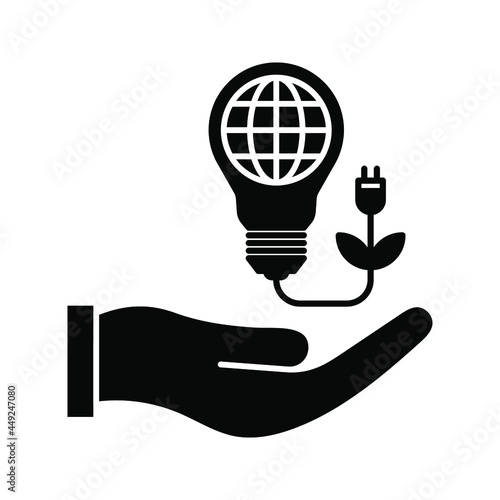 renewable energy icon. environmentally friendly sign. vector illustration