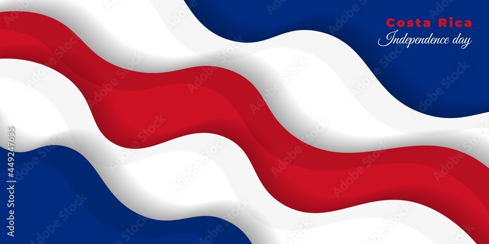 Naklejka premium Paper cutting abstract background with red, blue, and white color design