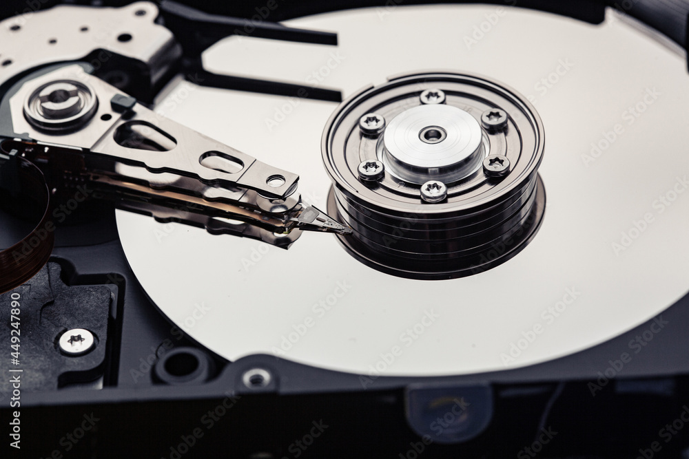 open computer hard drive for repair. Data safety concept. open computer hard drive for repair. Data safety concept.