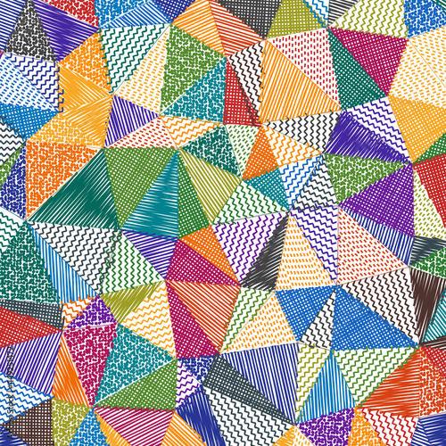 Low poly sketch background. Astonishing square pattern. Captivating abstract background. Vector illustration.