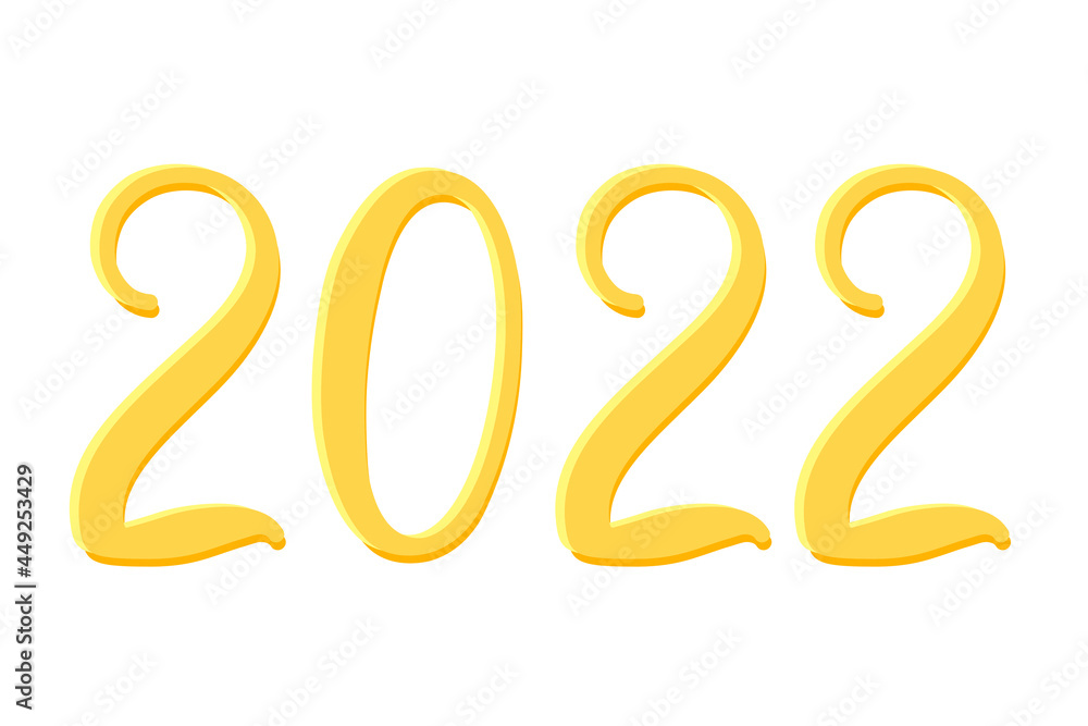 2022 handwritten text as new year calendar banner in vector icon 2022 handwritten text as new year calendar banner in vector icon