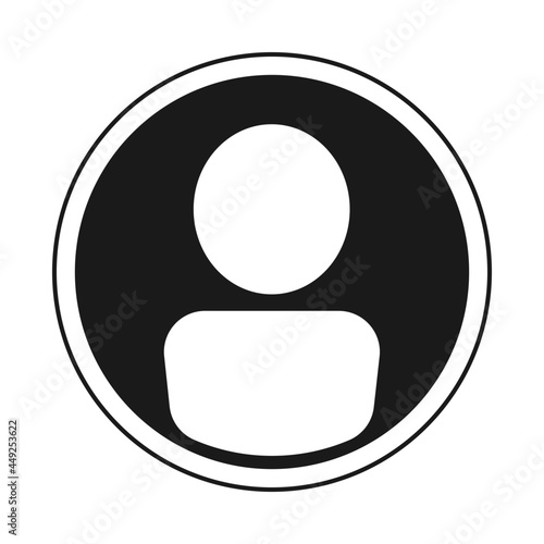 Blank placeholder for profile picture in vector icon