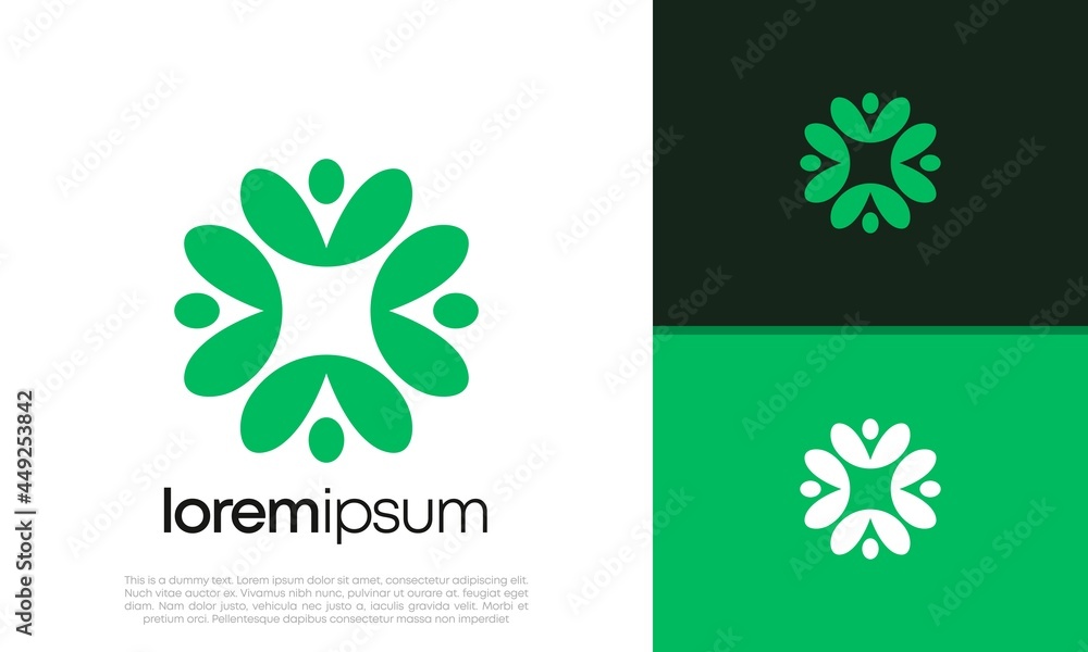 Abstract round garden plant natural line symbol.
Abstract round garden plant natural line symbol.
