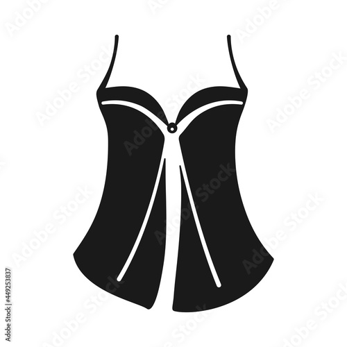 Foto Lingerie babydoll or chemise for women in vector icon