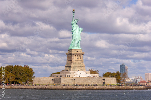 The Liberty Statue, NY, USA with New York City in the background