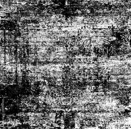 Distressed fabric texture. Vector texture of weaving fabric. Grunge background. Abstract halftone vector illustration. Overlay for interesting effect and depth. Black isolated on white background.