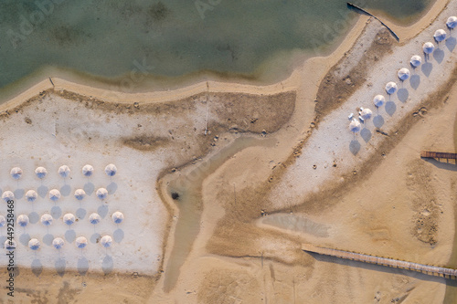 Fototapeta Naklejka Na Ścianę i Meble -  aerial view of nin beach in croatia