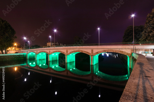 Bridge over the Águeda river in the city of Águeda, Portugal