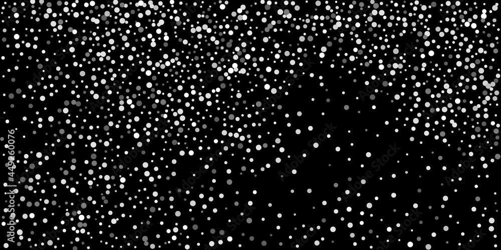 Silver shine of confetti on a black background. Illustration of a drop of shiny particles. Decorative element. Element of design. Vector illustration, EPS 10. Silver shine of confetti on a black background. Illustration of a drop of shiny particles. Decorative element. Element of design. Vector illustration, EPS 10.