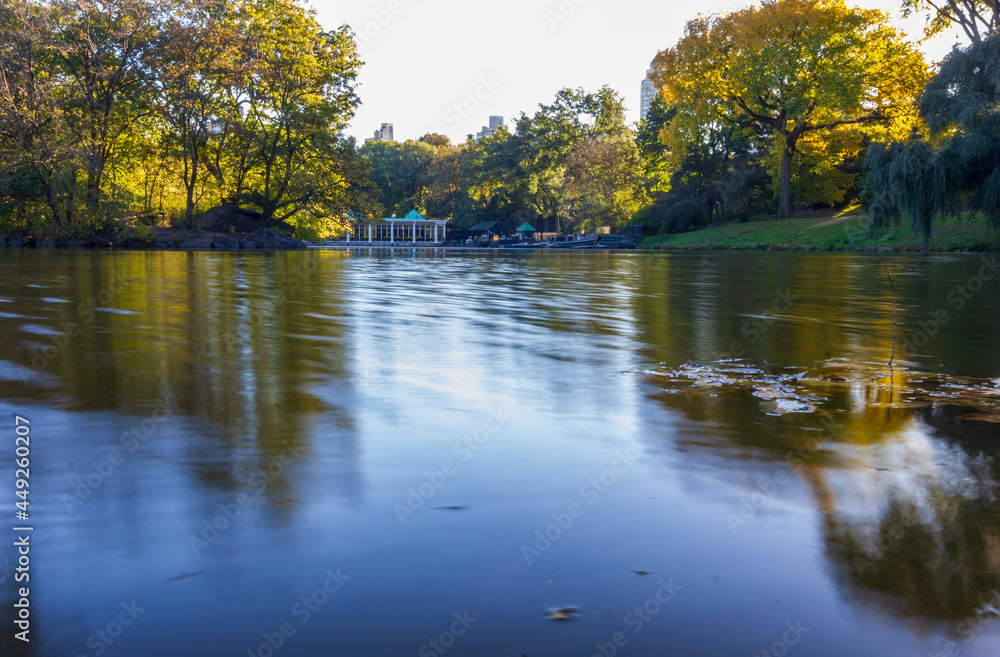The Lake at Central Park and Loeb Boathouse, NYC, USA The Lake at Central Park and Loeb Boathouse, NYC, USA