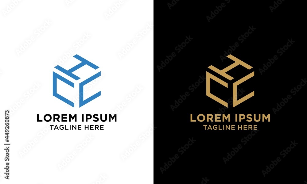 Logo design letters HCC. Hexagon shape. Vector template Logo design letters HCC. Hexagon shape. Vector template