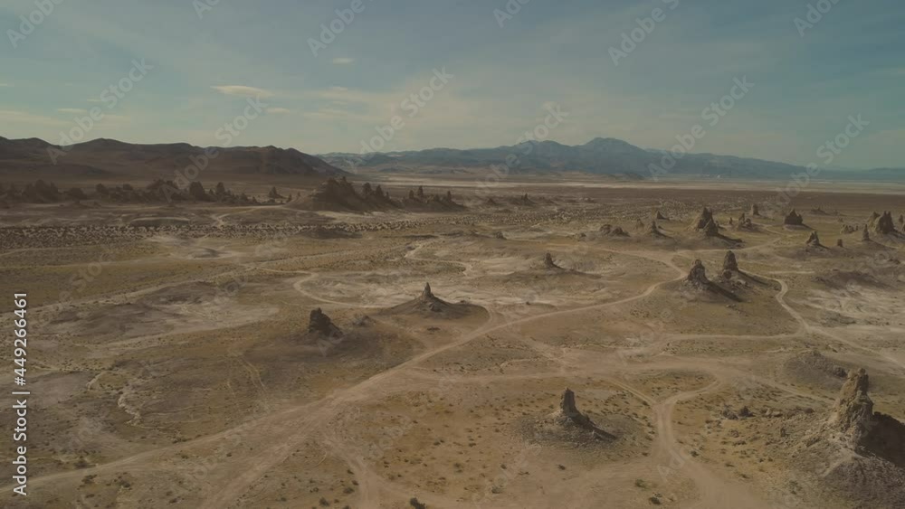 Trona Pinnacles Aerial Rock Landscapes, California Aerial Trona Pinnacles Aerial Rock Landscapes, California Aerial