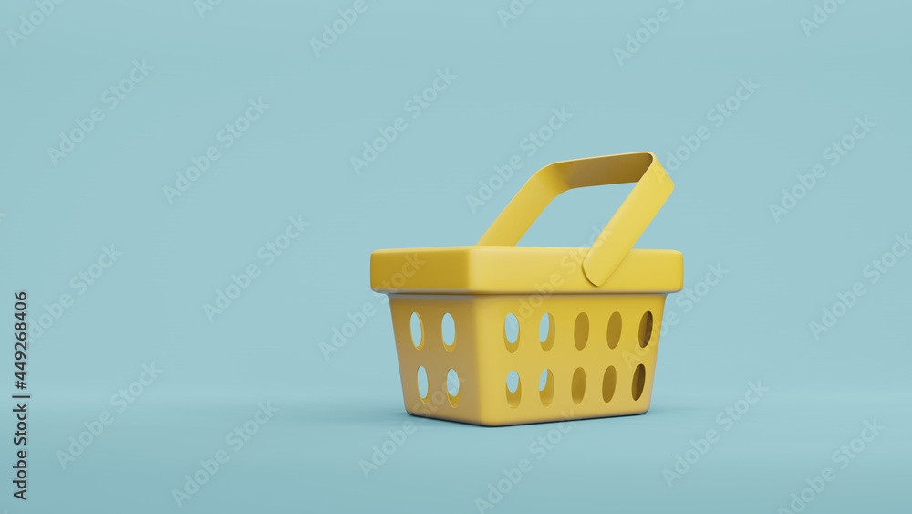 empty shopping basket plastic shop 3d rendering empty shopping basket plastic shop 3d rendering
