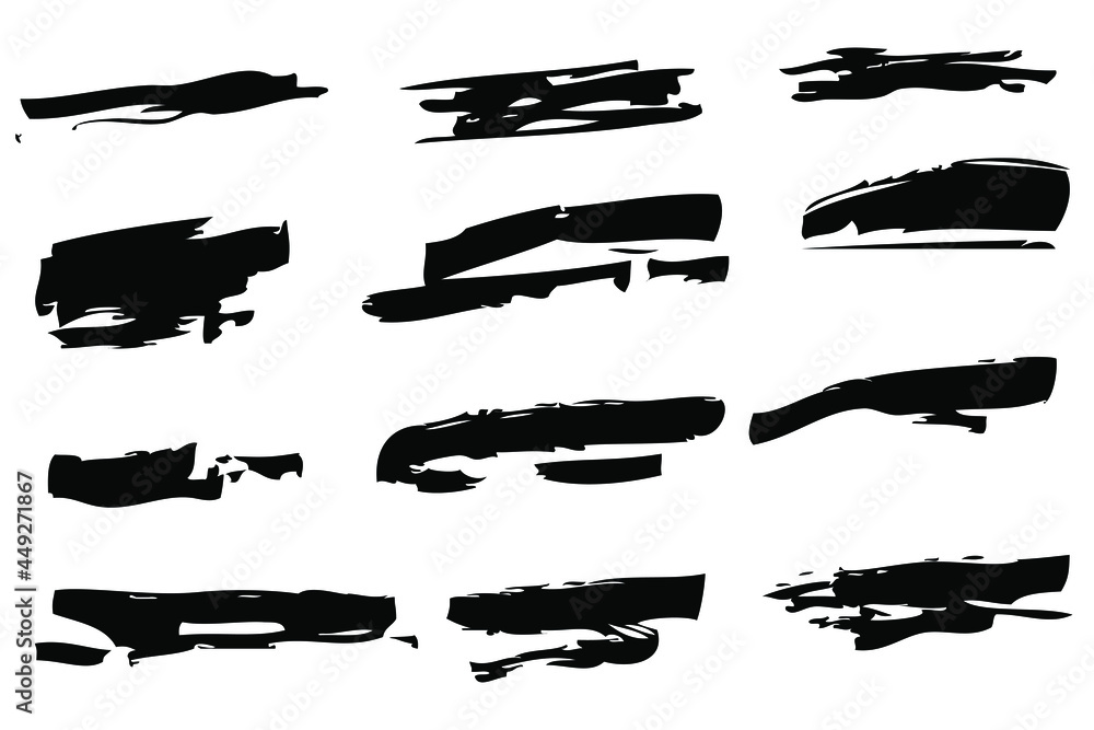 Set Vector Scribble Hand Draw Sketch Horizontal Line for your design element

