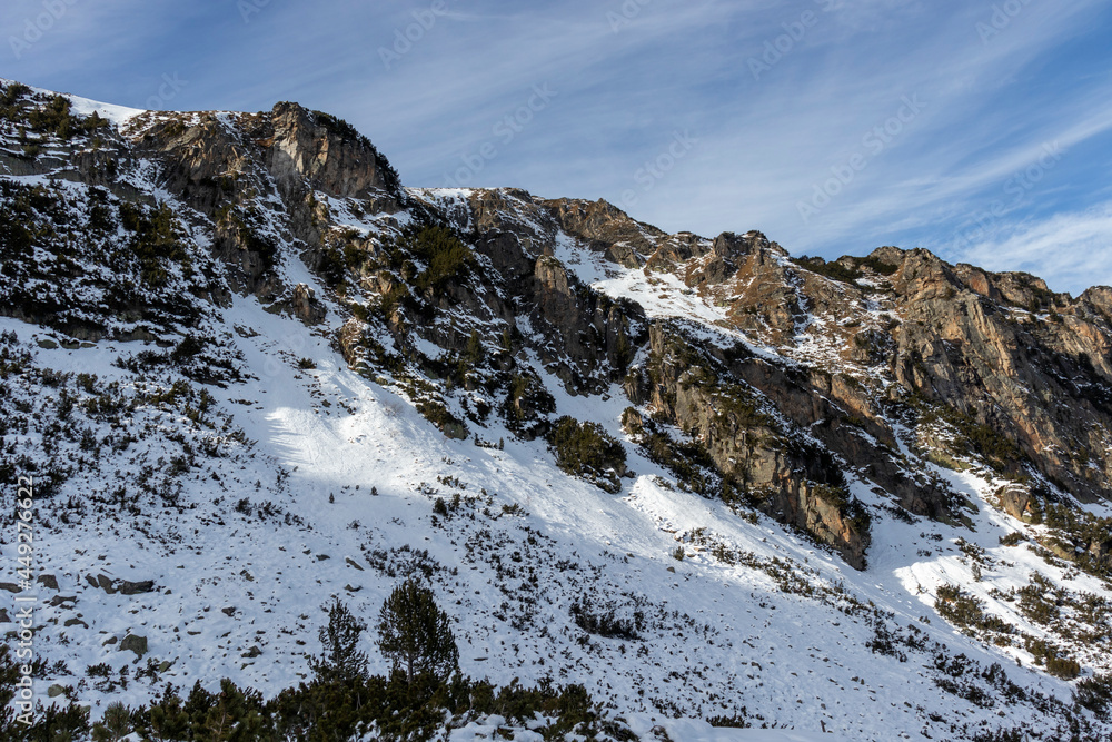 Winter landscape of Rila Mountain near Malyovitsa peak, Bulgaria Winter landscape of Rila Mountain near Malyovitsa peak, Bulgaria
