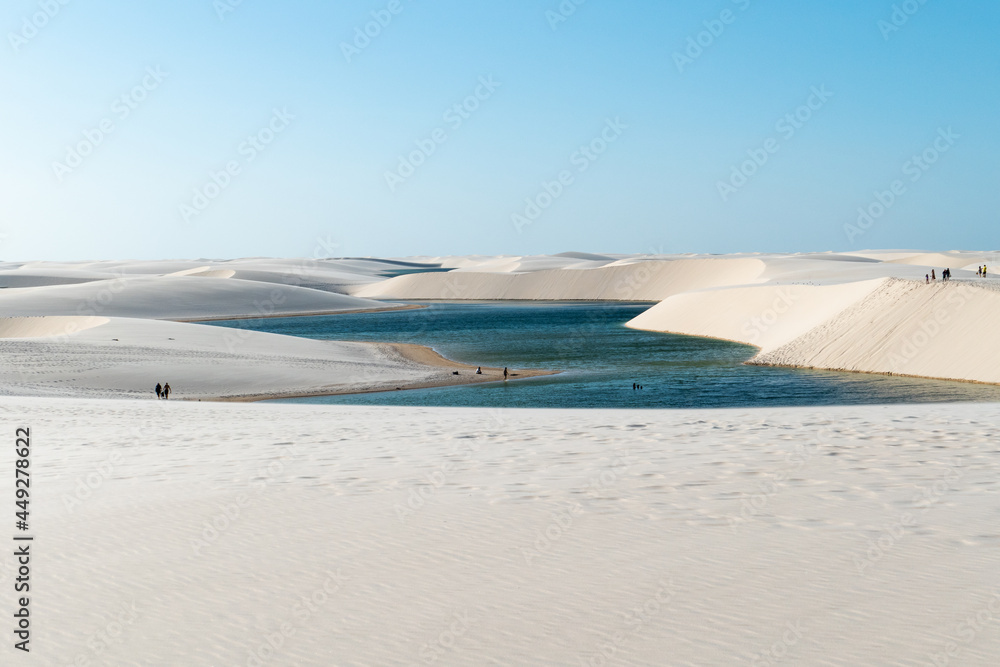 Sand Dunes ans Lagoons in Lencois Maranhenses, Brazil Sand Dunes ans Lagoons in Lencois Maranhenses, Brazil