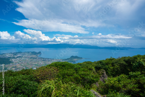 鹿児島県指宿市の開聞岳を登山している風景 A view of climbing Mt. Kaimon in Ibusuki City, Kagoshima Prefecture, Japan. © Hello UG
