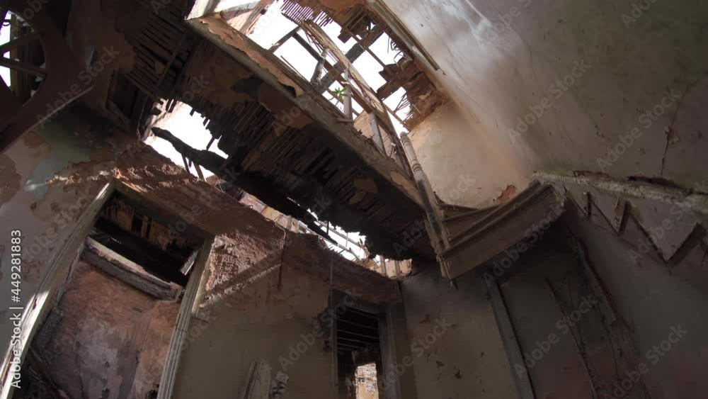 A demolished derelict building interior A demolished derelict building interior