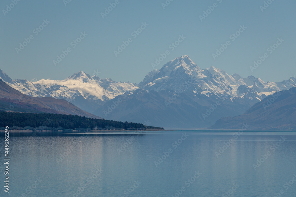 Tasman River with Mount Cook in the background