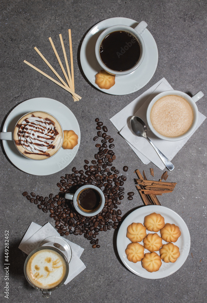 cup of coffee and cookies cup of coffee and cookies