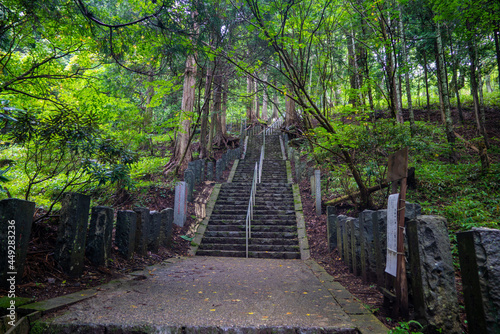 栃木県日光市の男体山に登山している風景 A view of climbing Mt. Ottai in Nikko City, Tochigi Prefecture. 