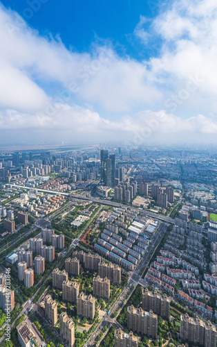 Aerial view of modern city © NAYUKIFILMS