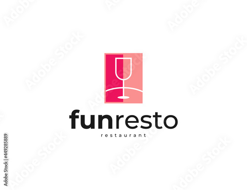 Drink mug illustration logo for restaurant or cafe business