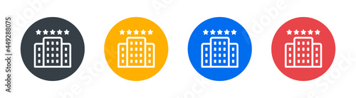 Hotel building icon vector illustration.