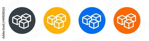 Sugar cubes icon on circle design. Vector illustration