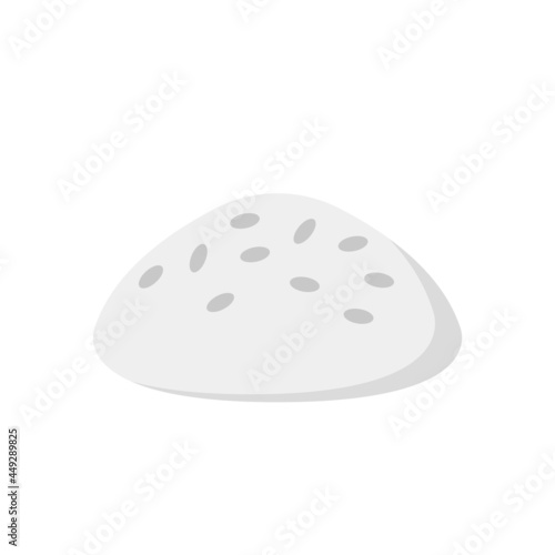 Vector comic cartoon illustration of plain rice or rice isolated on white background