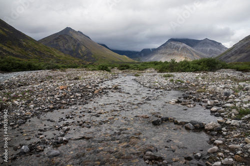 A stream flowing in the summer time in Gates of the Arctic National Park (Alaska), the least visited national park in the United States. photo