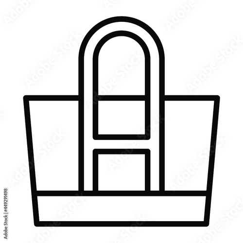 シンプルなエコバッグの線画アイコン