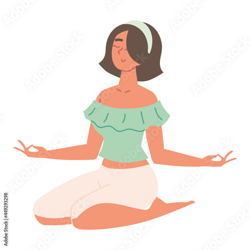 girl doing meditation