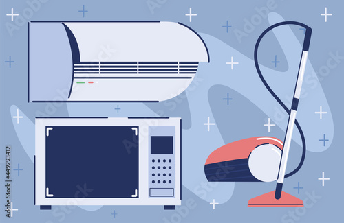 set of different appliances