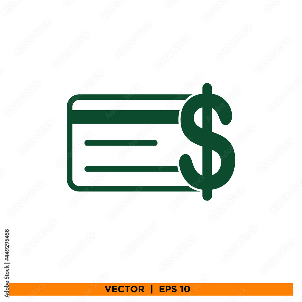 Icon vector graphic of card dollar Icon vector graphic of card dollar