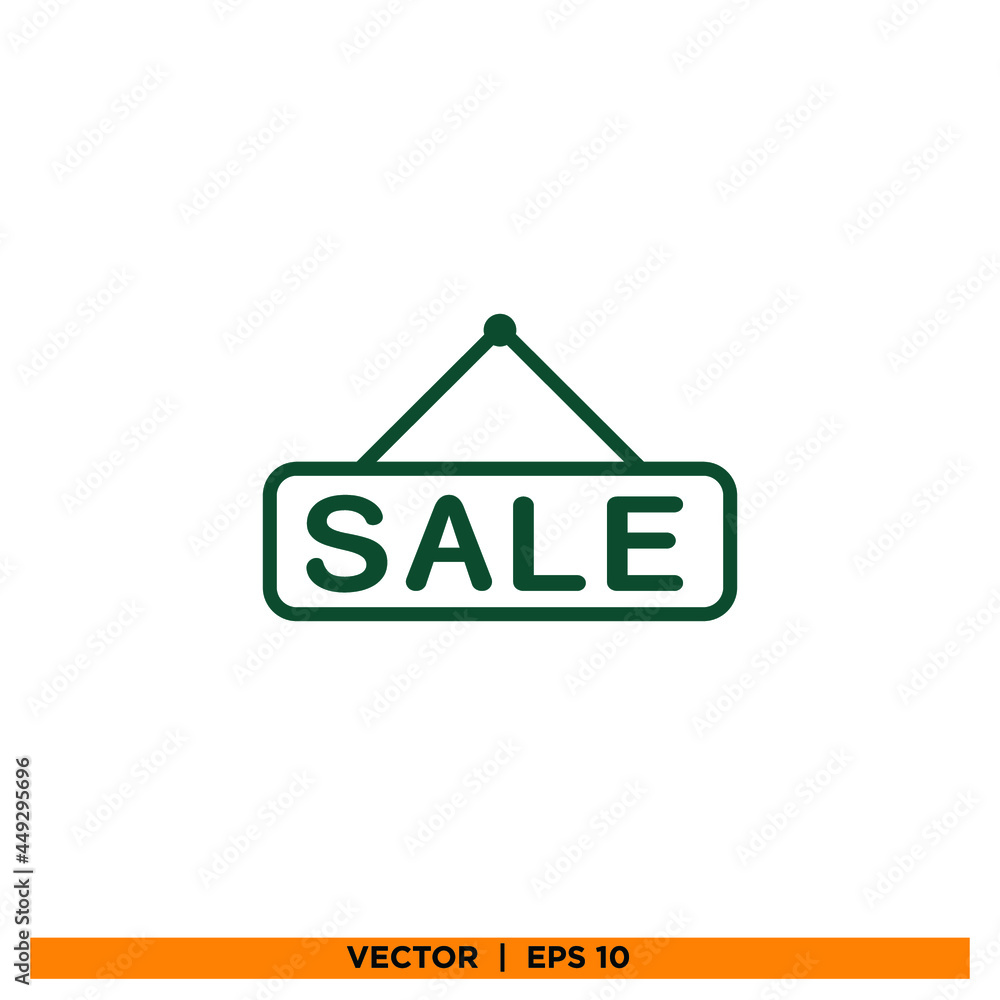 Icon vector graphic of sale asset Icon vector graphic of sale asset