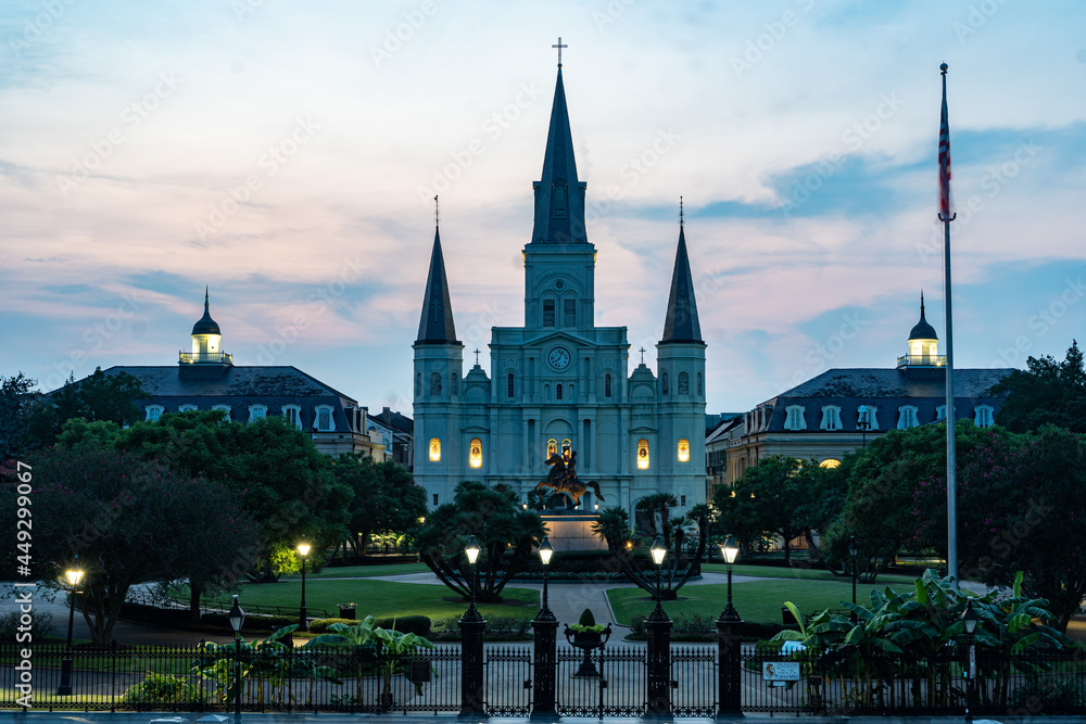 Nighttime at the St. Louis Cathedral - New Orleans, LA Nighttime at the St. Louis Cathedral - New Orleans, LA