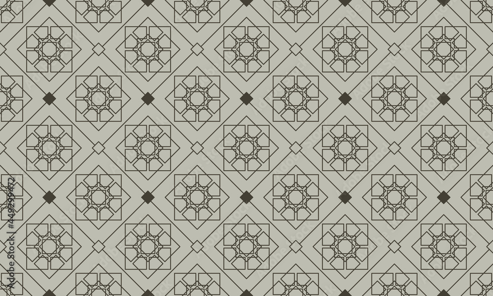 Geometric abstract pattern in gray tones. A monogram. Patterns for ceramic products.