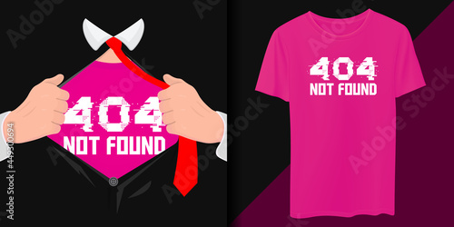 404 Not Found Shirt Design, Programmer Clothing, Site Error Message