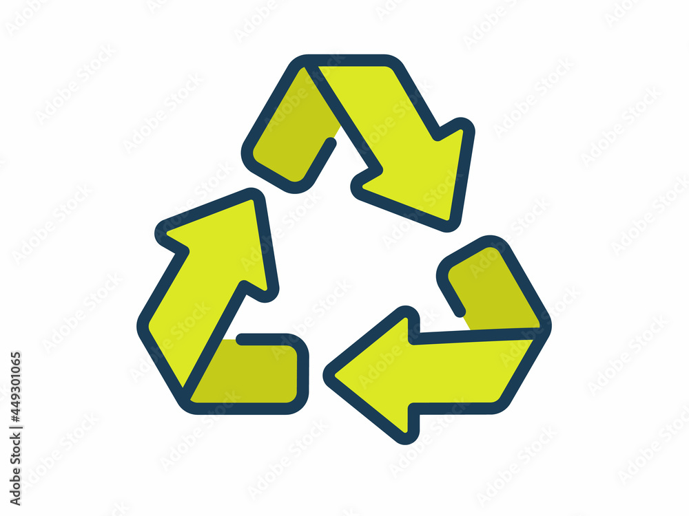 recycle eco ecology environment safe nature friendly single isolated icon with filled line style recycle eco ecology environment safe nature friendly single isolated icon with filled line style