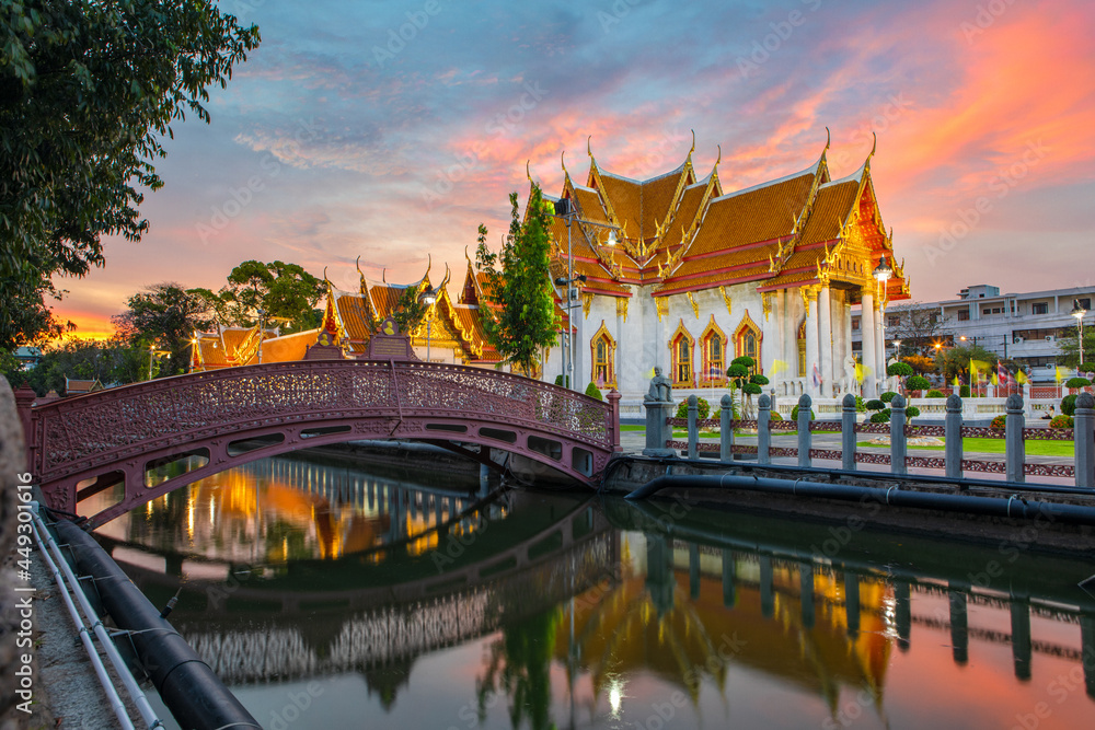 Marble Temple Wat Benchamabophit  Bangkok Thailand