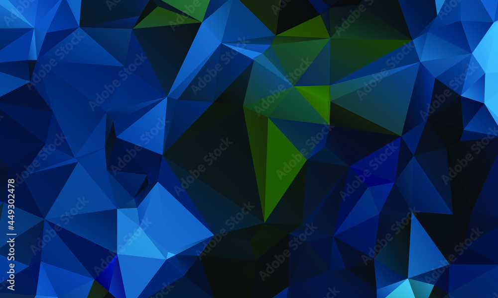 Blue Abstract Color Polygon Background Design, Abstract Geometric Origami Style With Gradient