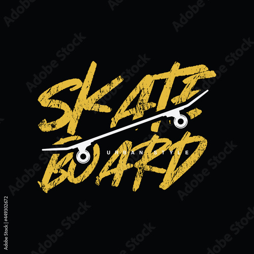 SKATEBOARD, illustration typography. perfect for t shirt design