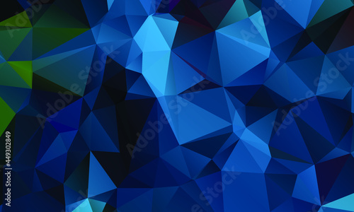 Blue Abstract Color Polygon Background Design  Abstract Geometric Origami Style With Gradient
