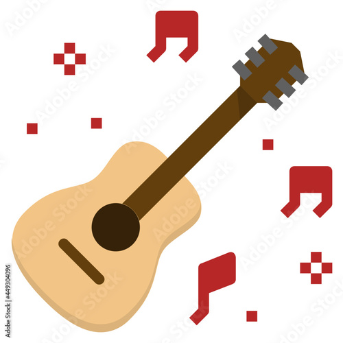 guitar flat icon